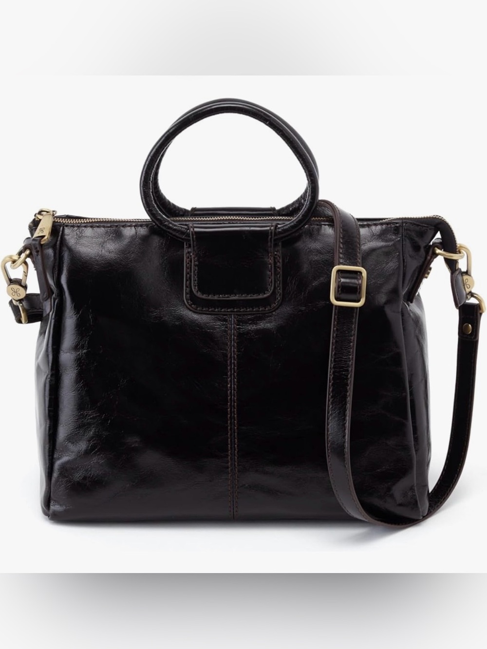 HOBO Sheila Medium Leather Satchel, Crossbody Bag with Top Handle - Like New!